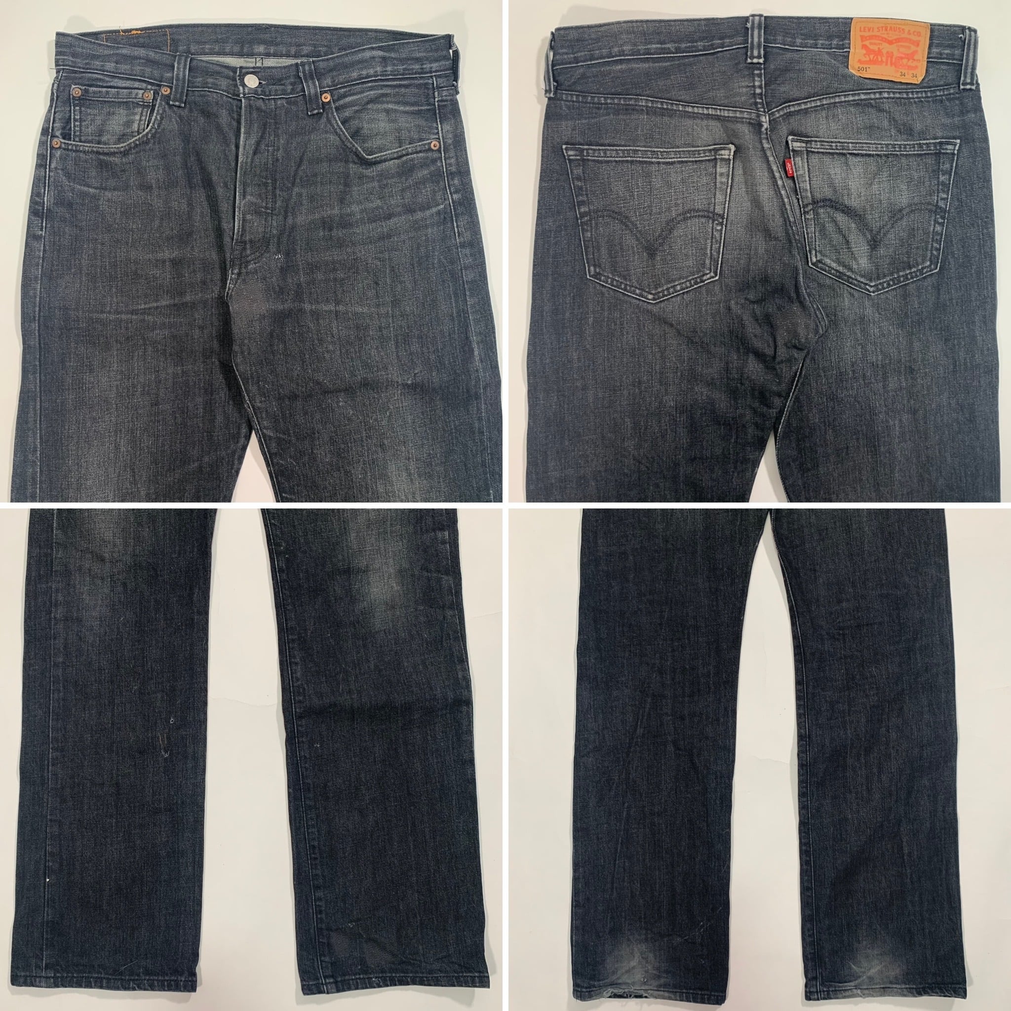 9362 リーバイス 501 ブラックデニム 先染め ストレート W34 | San