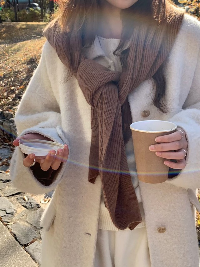 (予約) verveine / Verona raccoon knit bolero 3color