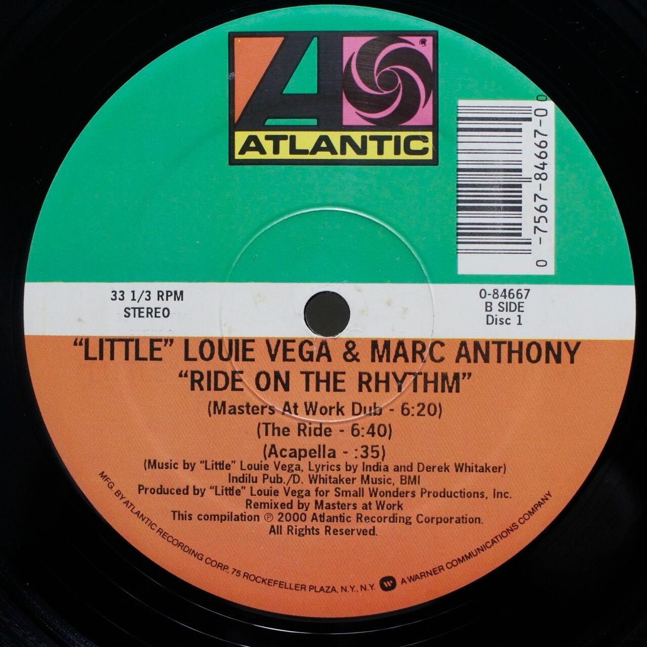 Louie Vega & Marc Anthony / Ride On The Rhythm / Keep It Comin' Now [0-84667] - 画像3