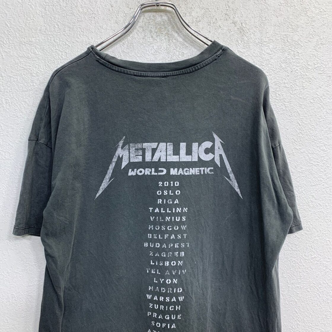 H&M 半袖 プリント Tシャツ Mサイズ エイチアンドエム グレー メタリカ 