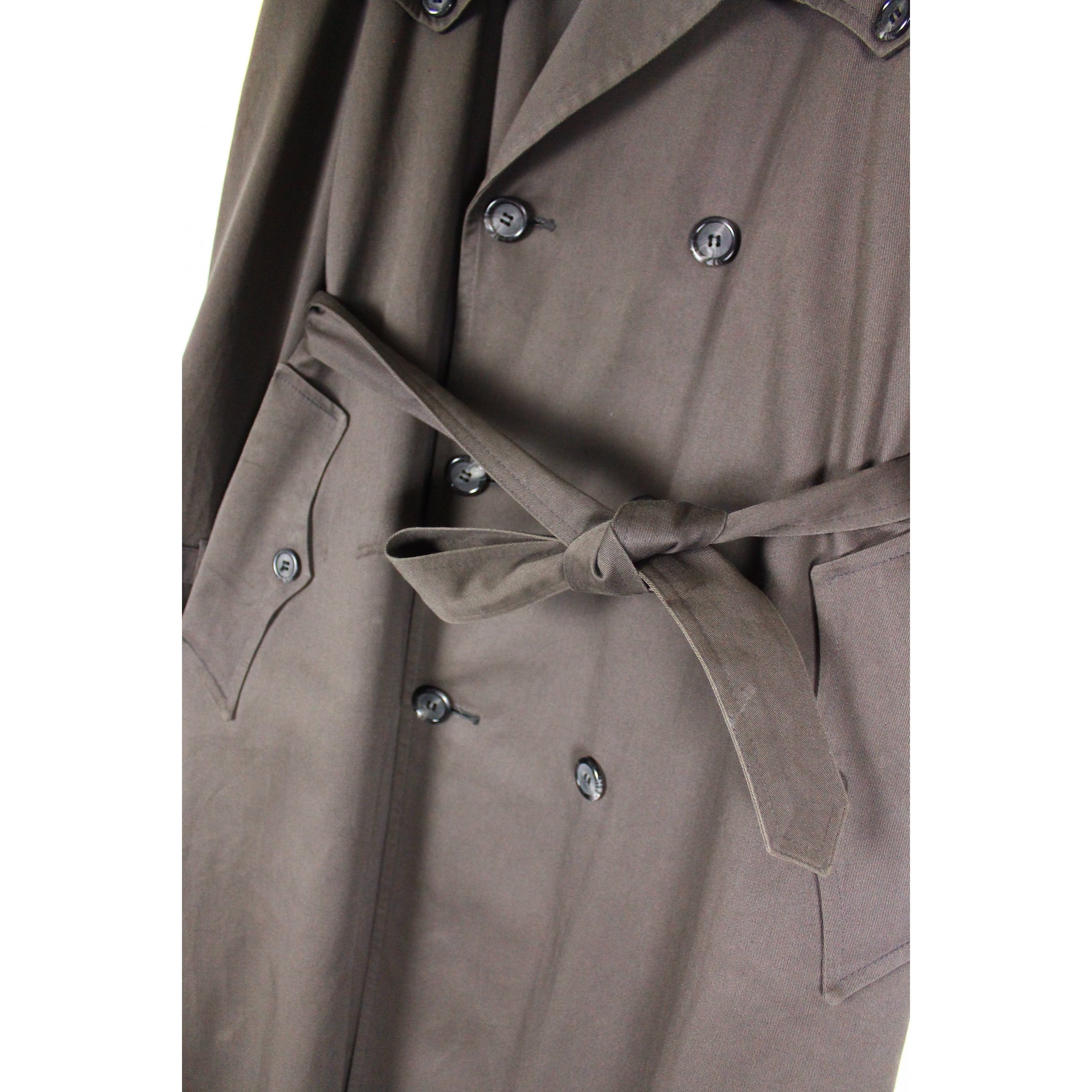 1980's Christian Dior モカブラウン コットンギャバジン トレンチ