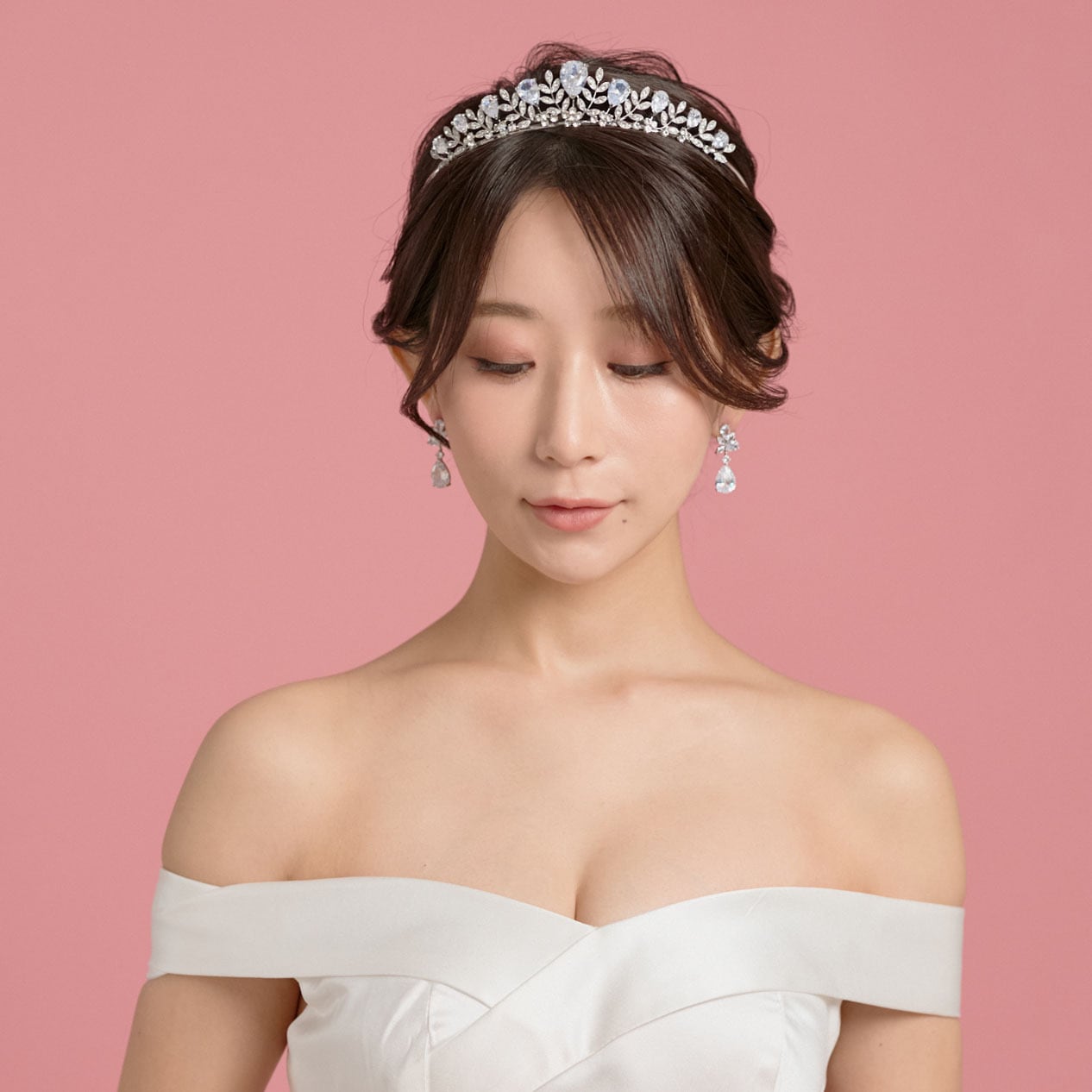 ティアラ H-23 ビッグストーンティアラ | ウェディング・ブライダルアクセサリー