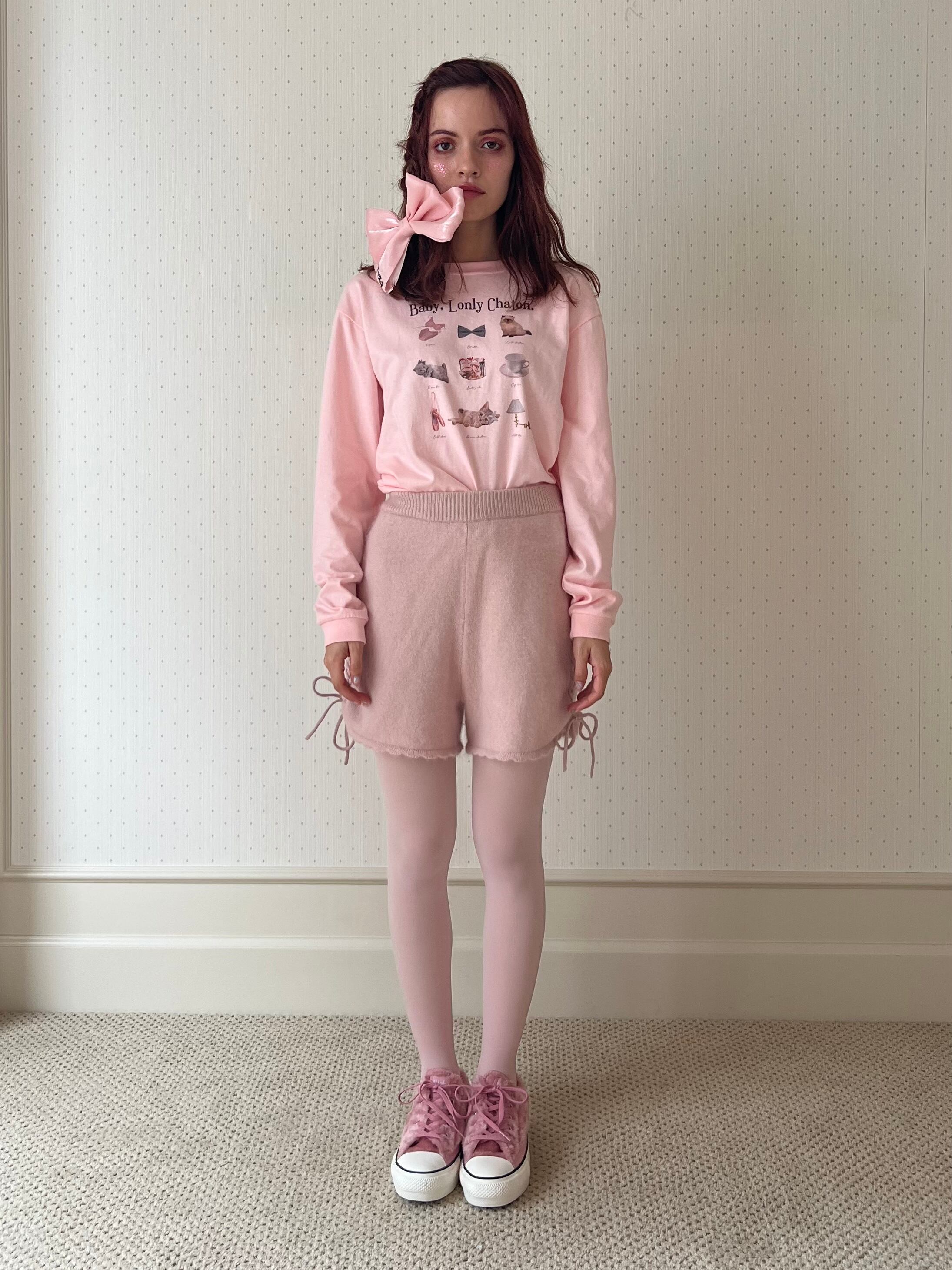 chaton girl long tee ''pink'' | mieya mieya