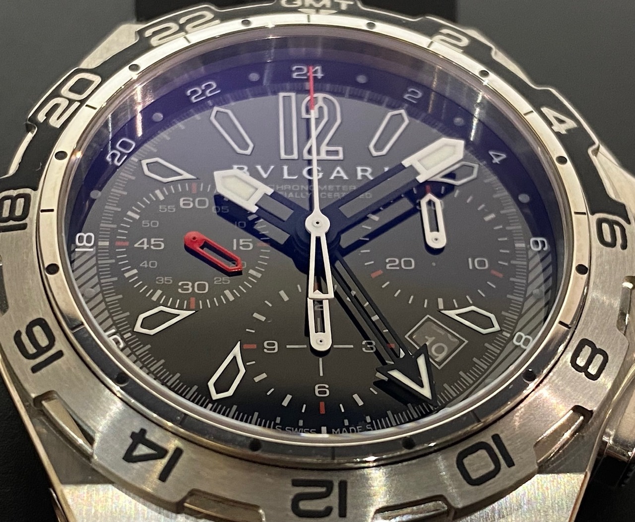 BVLGARI ブルガリ メンズ 腕時計 ディアゴノ DP45BSTVDCH/GMT