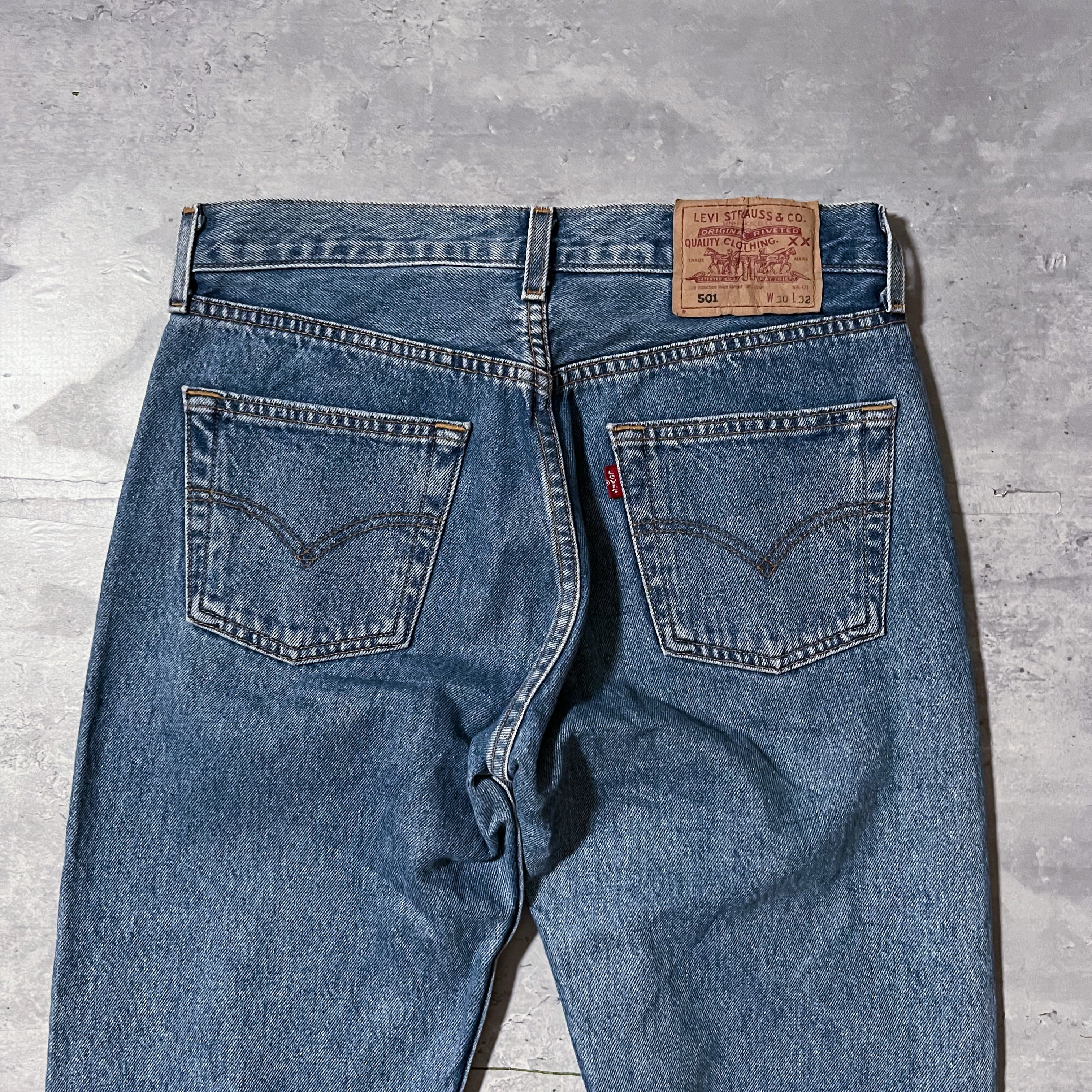 90s “Levis 501” W30L32 blue denim pants made in Turkey 90年代