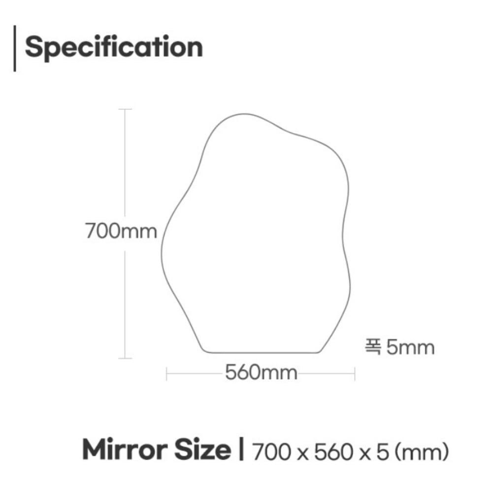 wave mirror L size / ウェーブミラー スタンド 変形 鏡 韓国