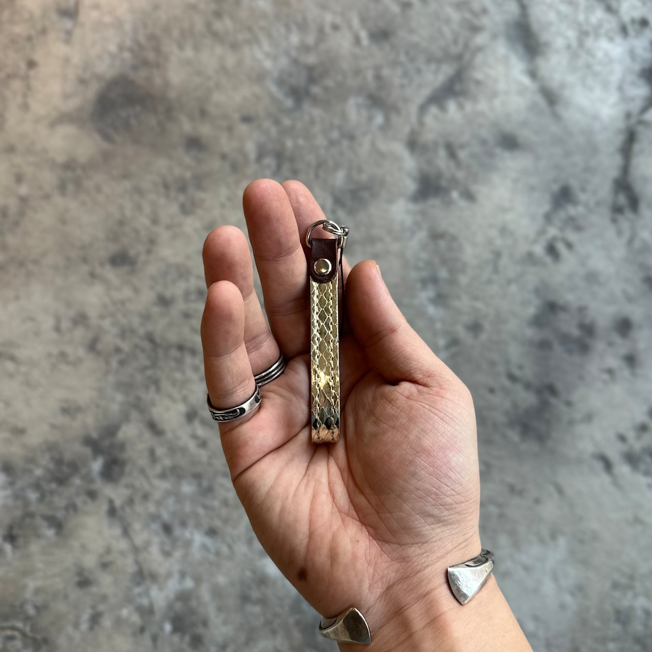 【限定商品】レザーストラップ プレーン パイソン (ゴールド)