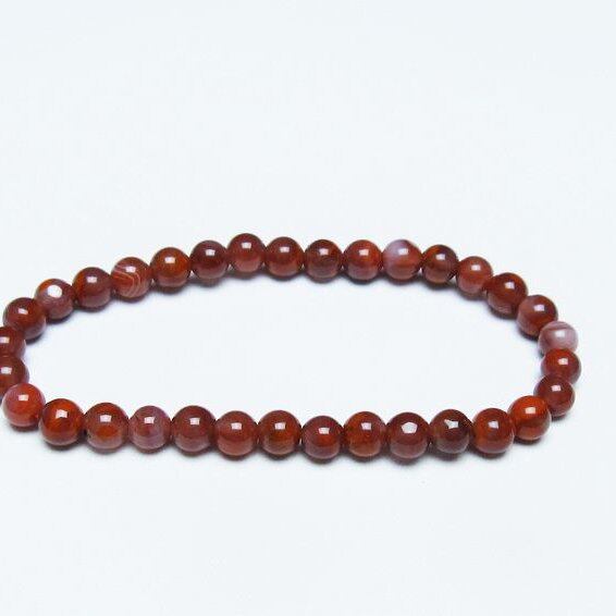 ナンホーンアゲート ブレスレット 6mm 南紅瑪瑙 ブレス 一点物 メール便可 [M便 1/10] 111-42146