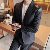 striped suit jacket 00218