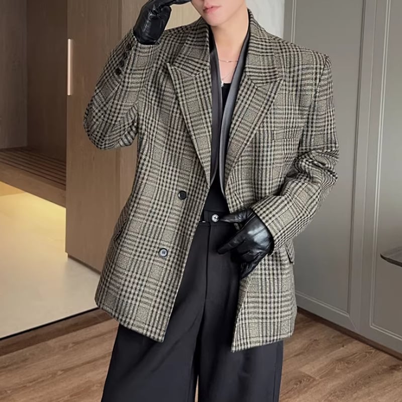 ノーブルグレンチェック テーラードジャケット LB1708