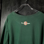 90s USA製 POLO SPORT RALPH LAUREN ロンT 緑 袖プリント ポロスポーツ