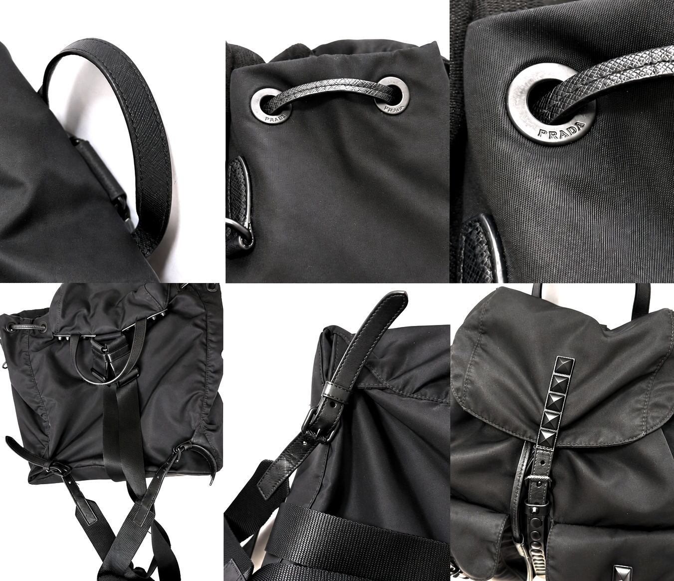 PRADA プラダ 1BZ811 ピラミッド スタッズ サフィアーノレザー バック