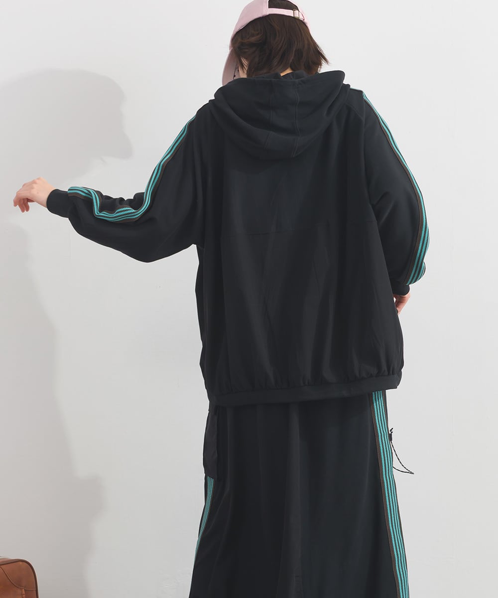 K261046 シルケットツイルトラックZIPパーカー / Silket Twill Track