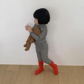 ザゴグマ / THE GOGUMA / ぽかぽかボーダーレギンス / 韓国子供服 / ジュニア / 26winter〖取寄〗*JS~JL*