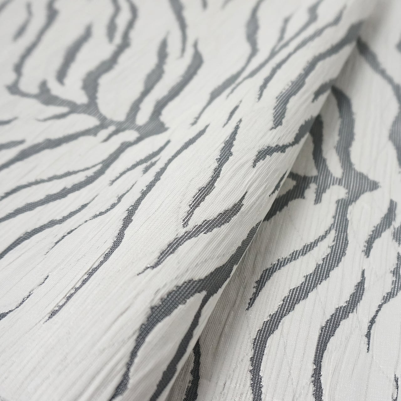 Rumi Rock 正絹 博多織名古屋帯「ホワイトタイガー」 [E628] | Rumi