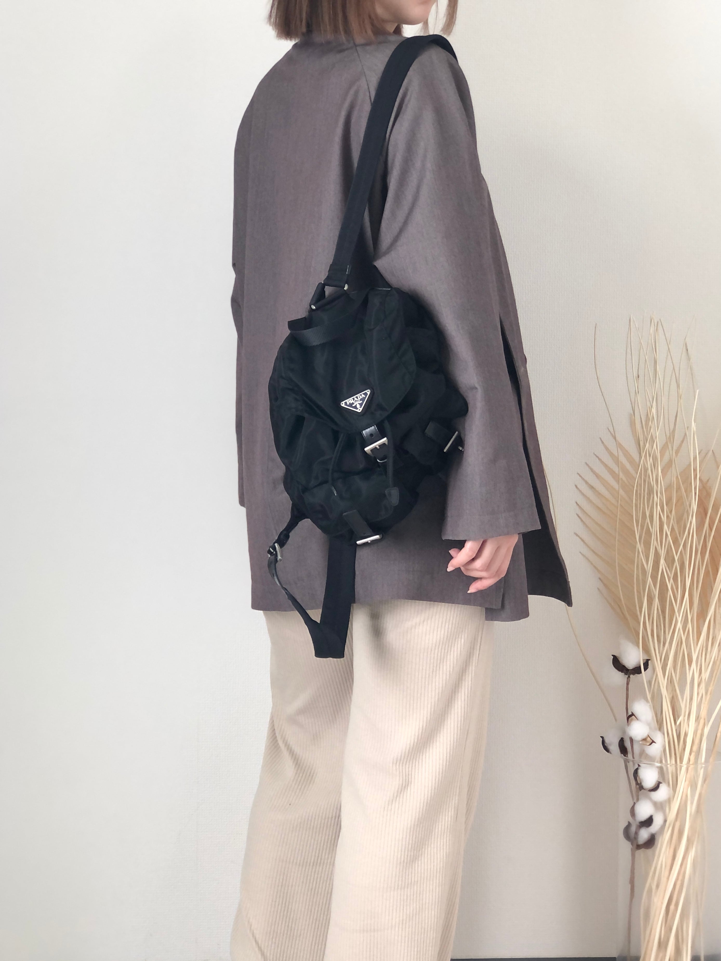 PRADA プラダ バックパック ブラック トライアングルロゴ ナイロン