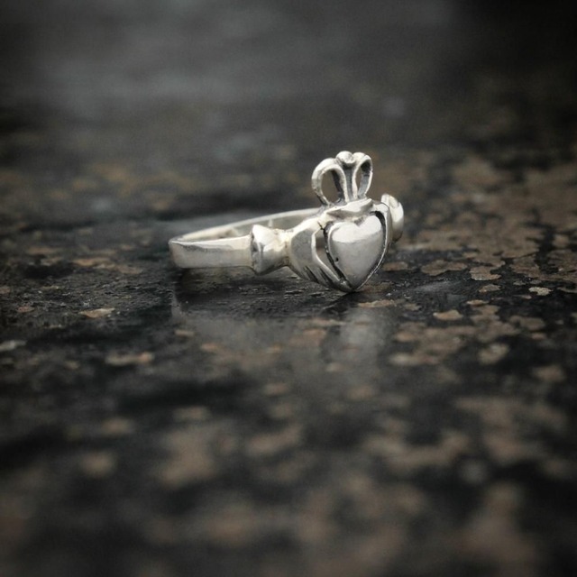 Vintage Claddagh Ring [925 Sterling] Fede Heart-shaped Ring
