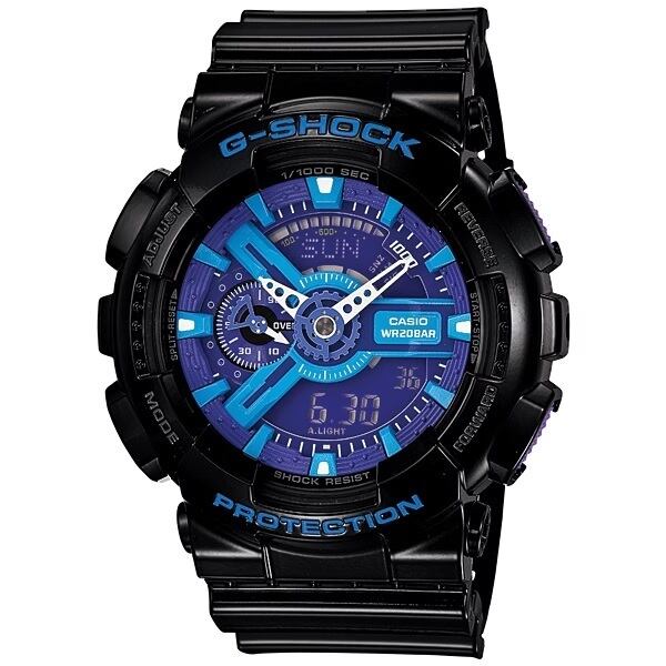 特価★カシオ G-SHOCK GA-110HC-1AJF メタリックブラック ブルー 大きめ 針 デジタル 耐衝撃 20気圧防水 耐磁 メンズ腕時計  | 栗田時計店(1966年創業の正規販売店) powered by BASE