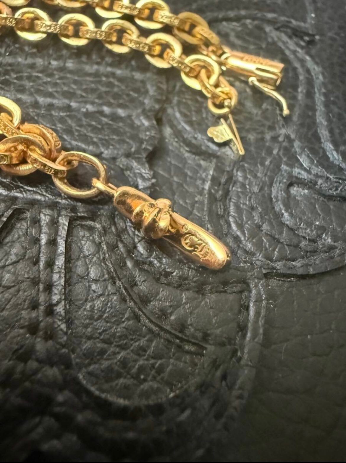 CHROME HEARTS クロムハーツ 22K レアモノ アンクレット 9インチ CHN