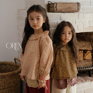【2点送料無料】«予約»«Oren» フラワースモッキングブラウス 2colors