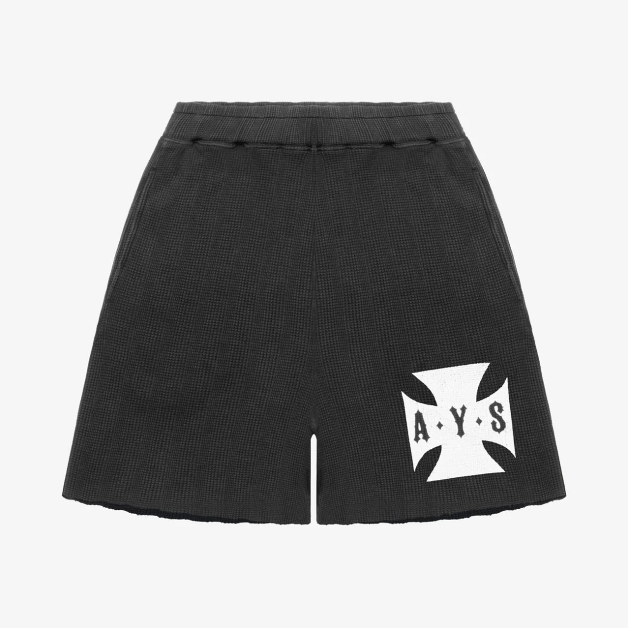 ASKYURSELF / cross waffle vintage shorts