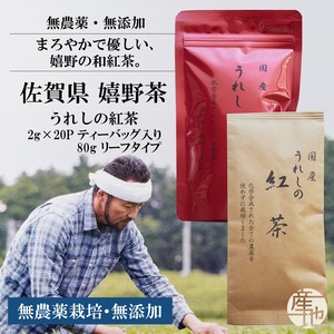 無農薬栽培の嬉野茶  うれしの紅茶 リーフ or ティーバッグ