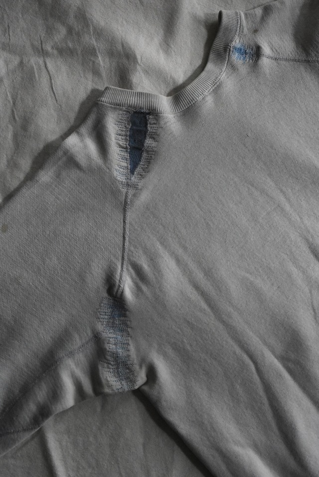 OK／60-70's "SPORTWEAR of Creslan and Cotton" raglan sleeve art paint sweat