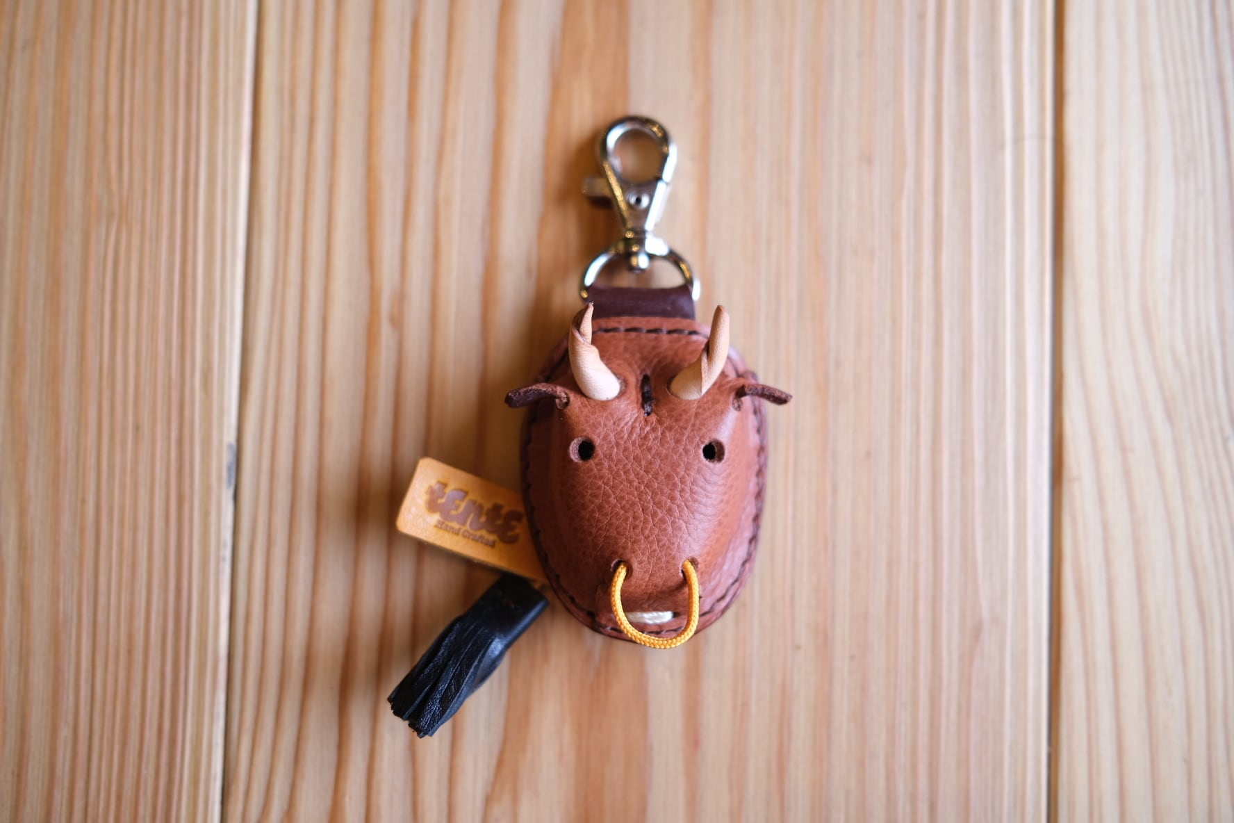 《即納》bull key holder【marron】