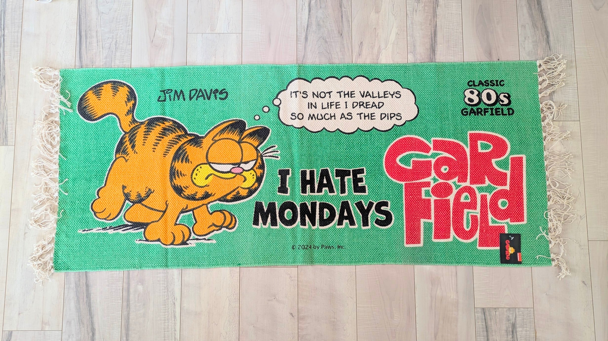 【 Garfield( ガーフィールド ) 】 『 I HATE MONDAYS 』KITCHEN MAT / キッチンマット / COTTON MAT /  コットン マット/ Floor Mat / フロアマット / ロングバージョン〚アメリカン雑貨 アメトイ〛