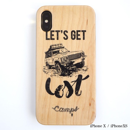 CAMPS iPhoneケース【Let's get Lost】LC60　wood 木製カバー