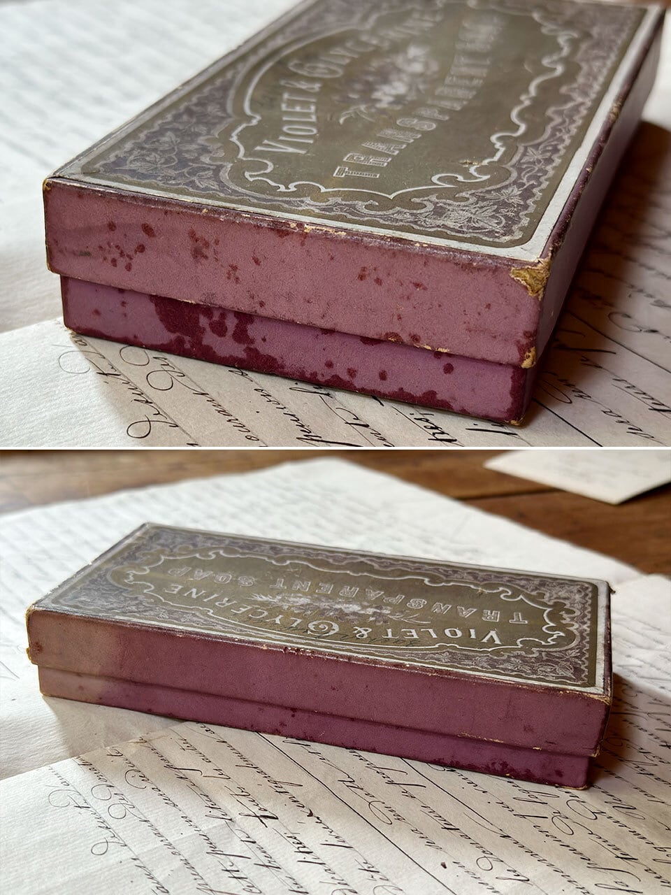 バイオレットの香り 石鹸の紙箱 ソープボックス | Brocante de La
