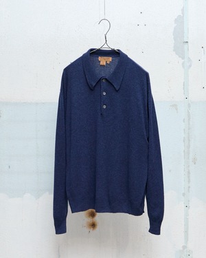 100% cashmere knitted polo shirt