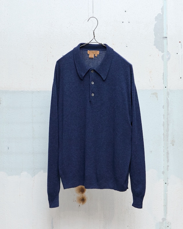 100% cashmere knitted polo shirt
