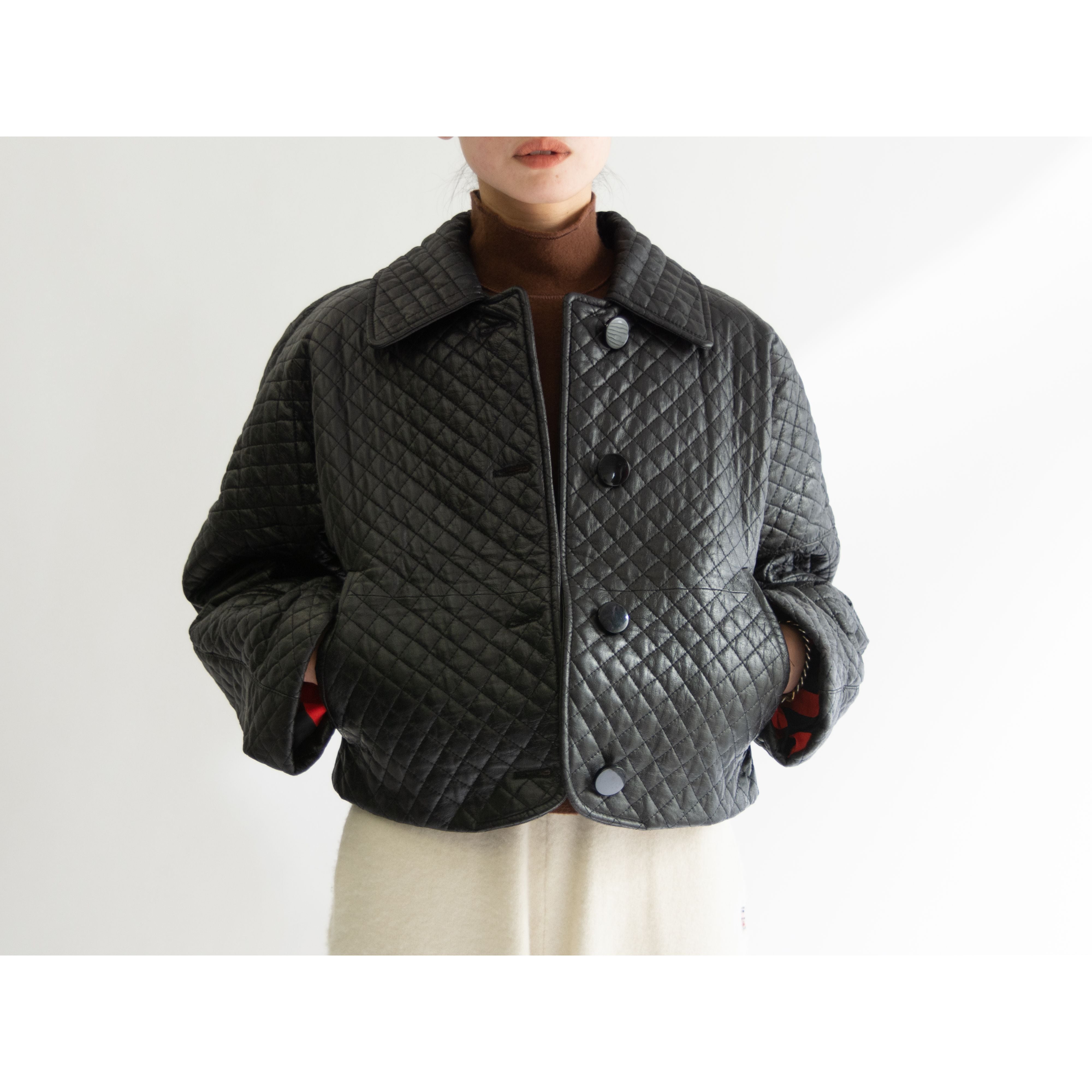 Lamatta】Made in Italy Quilting Leather Jacket（イタリア製