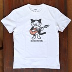 ねこロックTシャツ　ホワイト