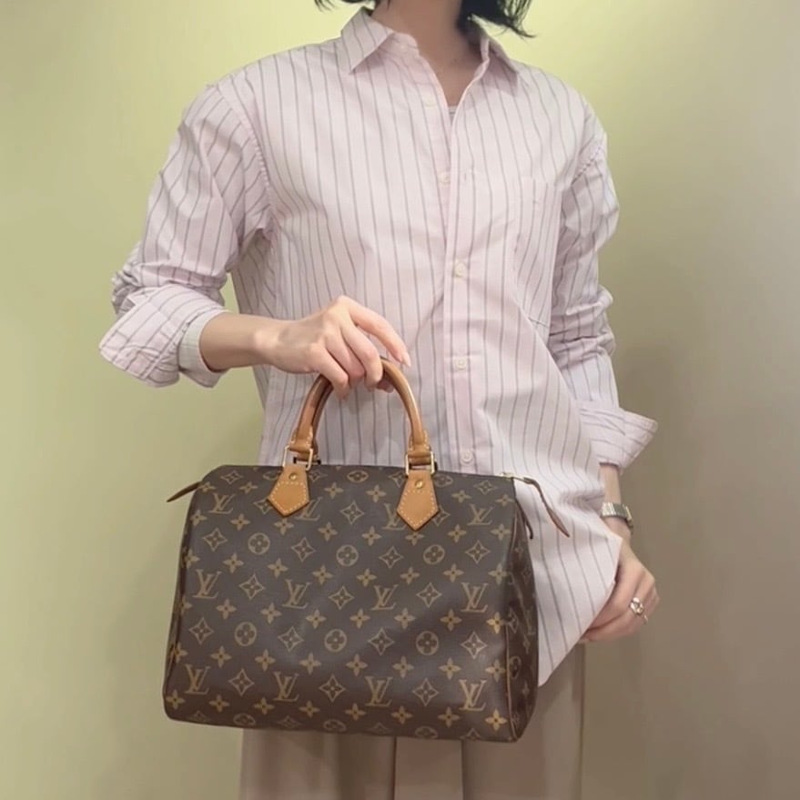 LOUIS VUITTON】1918 ルイヴィトンスピーディ30／南京錠付きモノグラム