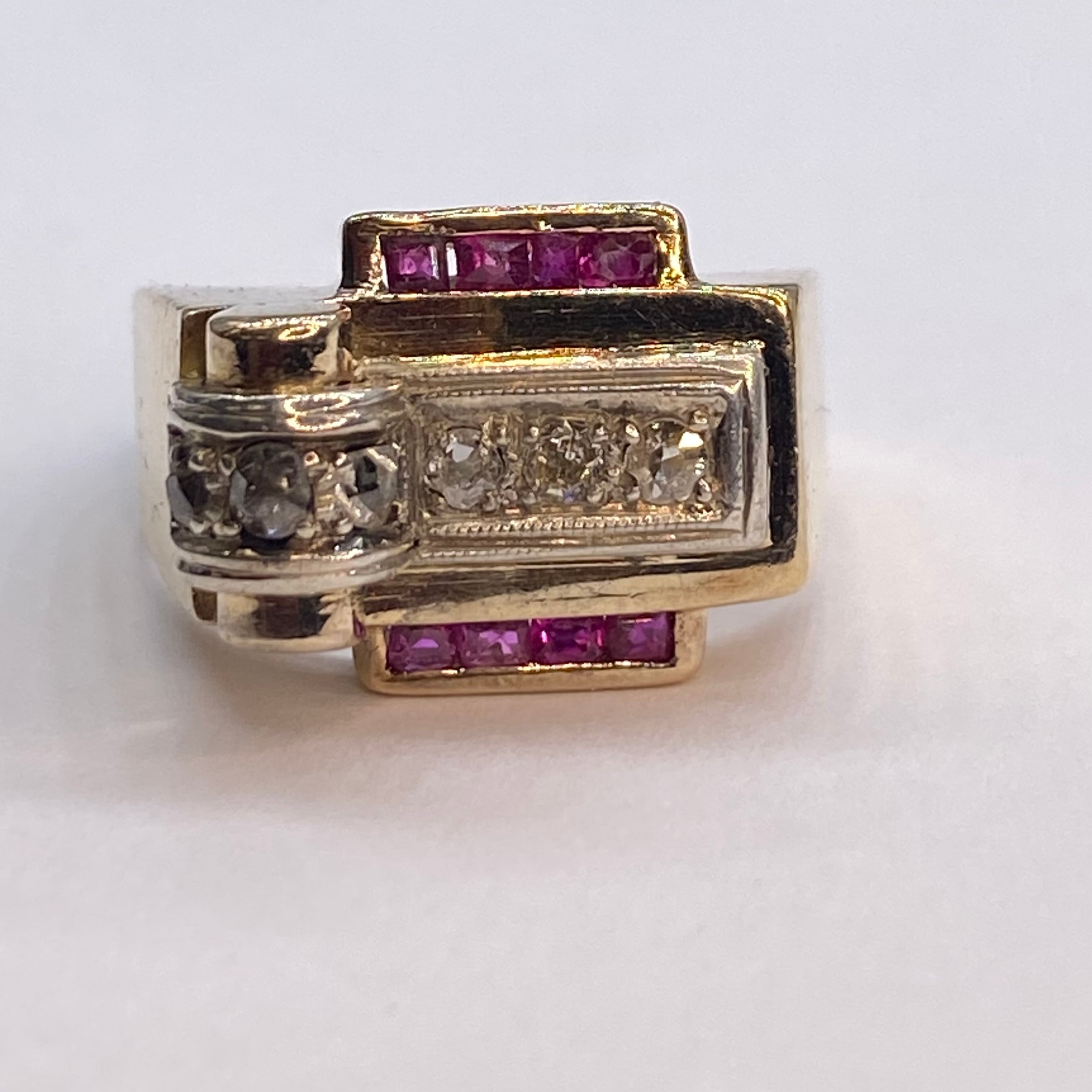 フランス アンティークジュエリー タンクデザイン オールドカット