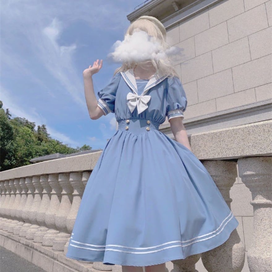 ゴスロリ通販 With U JKロリィタ 春夏 セーラー風 半袖