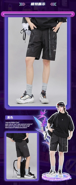 JIYEIND  マルチポケット パラトルーパーショーツ