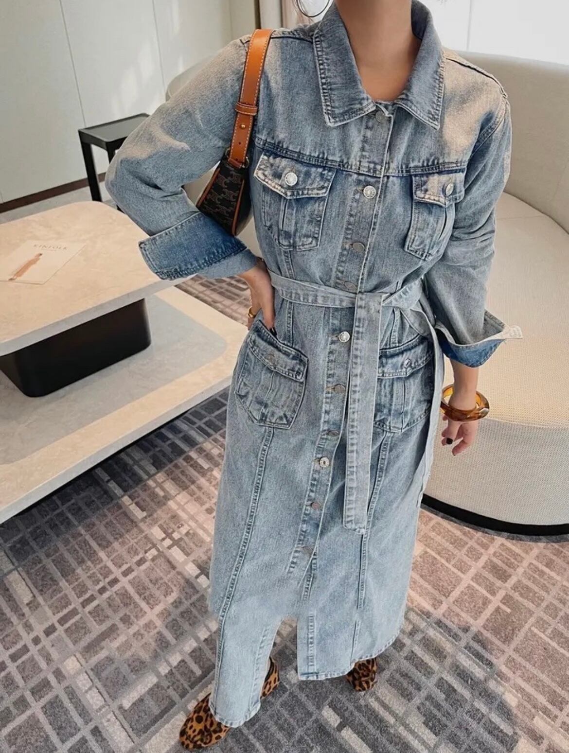 ヴィンテージ風デニムワンピース