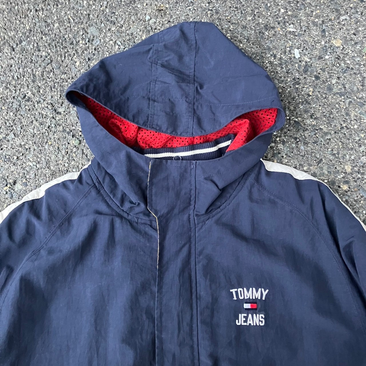 90s 　Tommy Hilfiger　zipup nylon hoodie