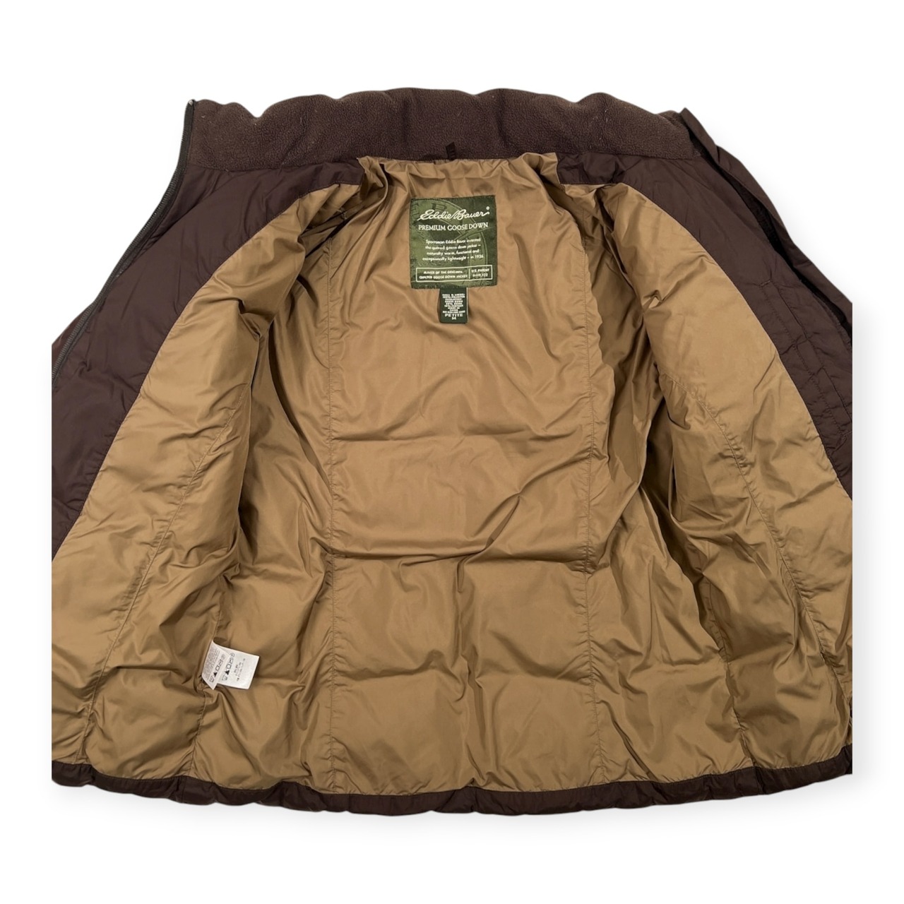 00s Eddie Bauer エディーバウアー ジップアップ ダウンジャケット サイズ M /ブラウン/レディース/アウトドア/オールド