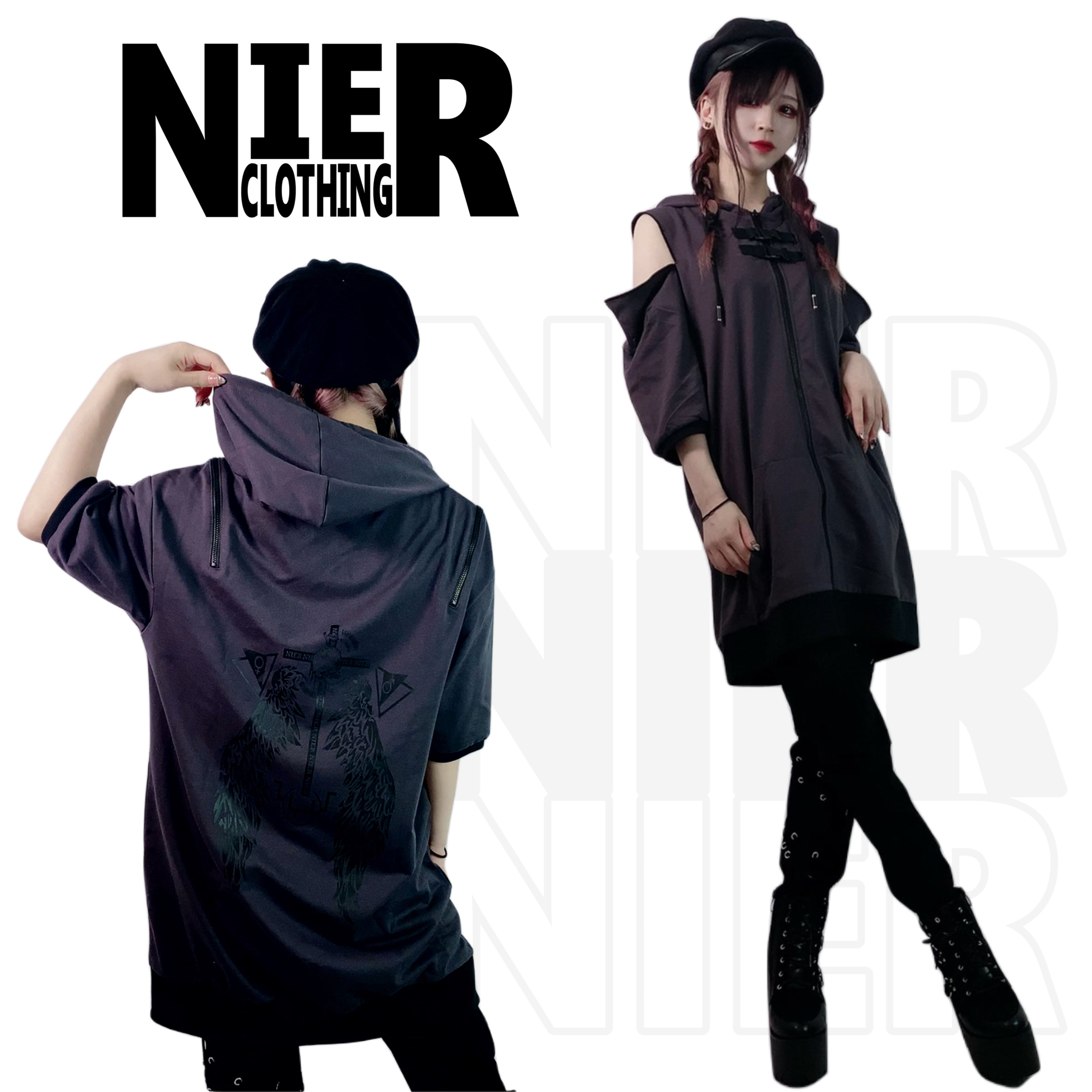 2WAY OFF-SHOULDER ZIP《WING》 | NIER CLOTHING powered by BASE
