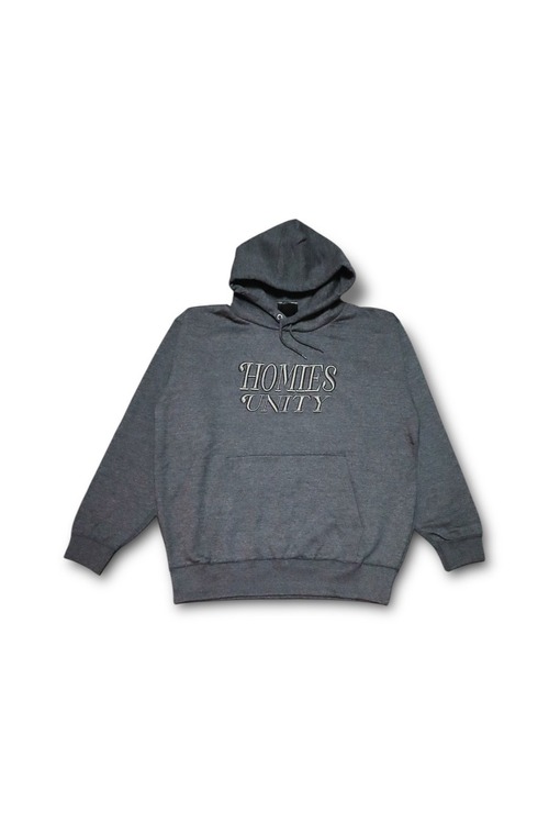 BRAND NAME  EMBOIDERY HOODIE  (charcoal)