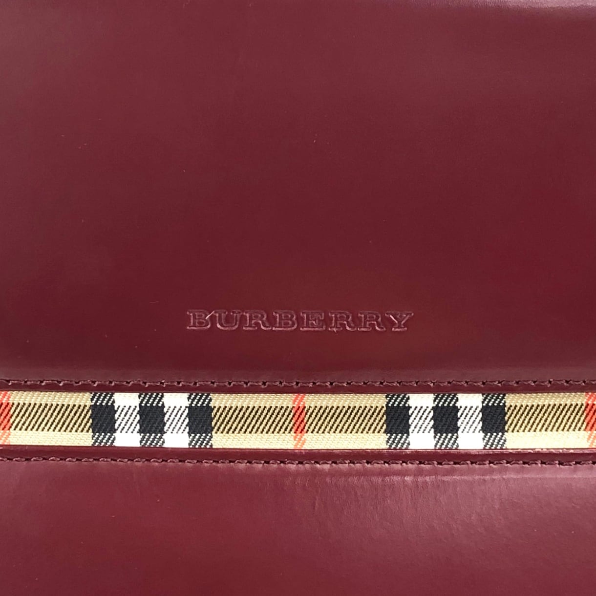 BURBERRY バーバリー チェック トートバッグ ボルドー レザー vintage