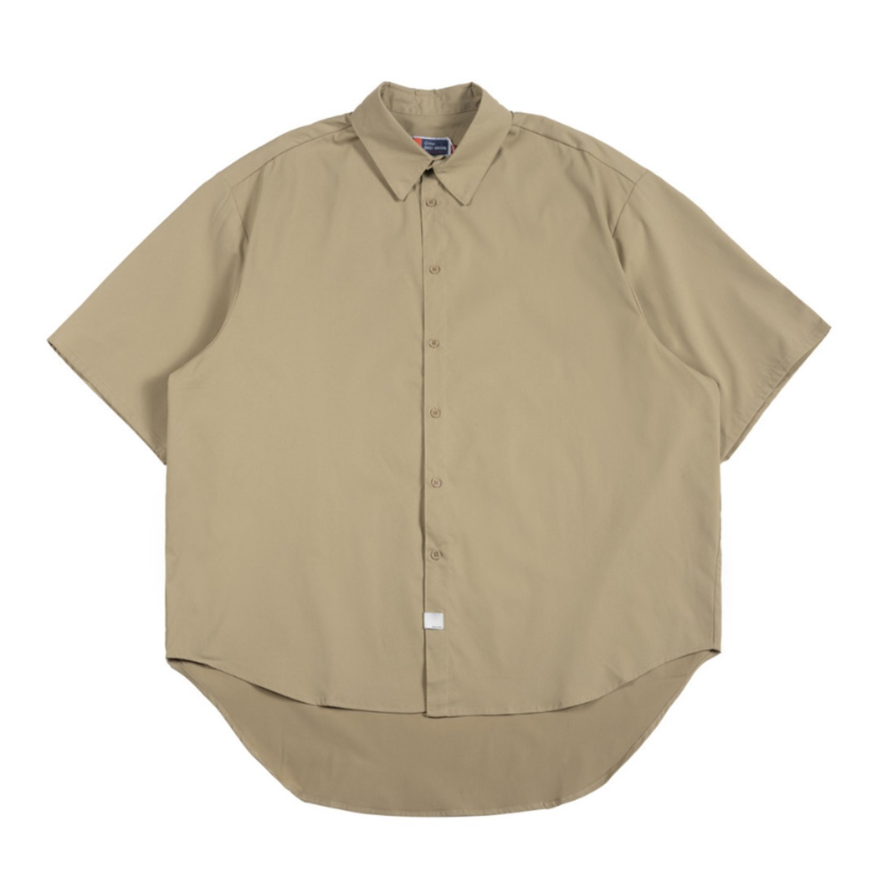 カラーシンプルドレープシャツ　0694