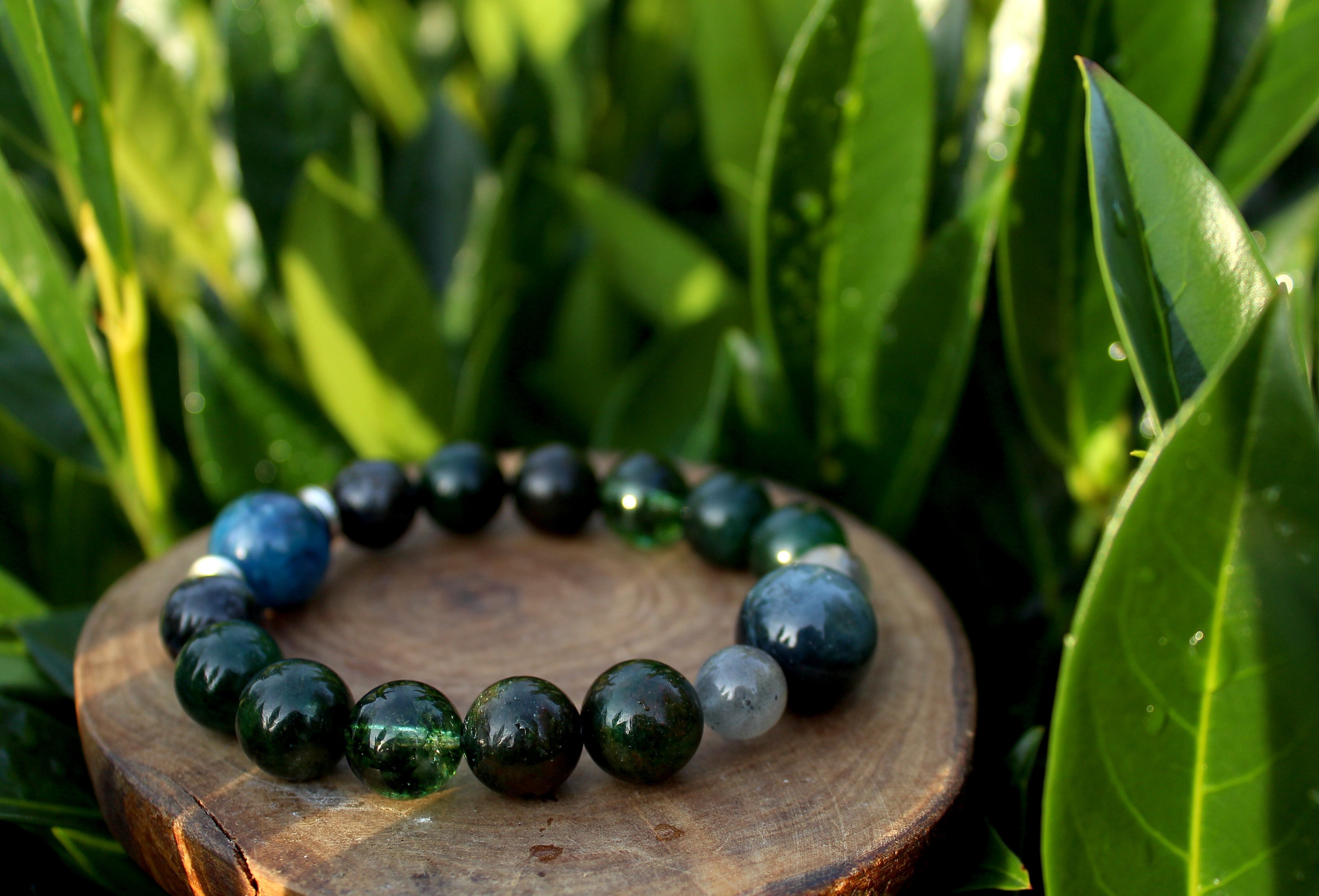 キャッツアイ、カイアナイトAAA、ラブラドライトAAA、エピドート