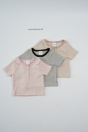 【予約】mienbloom.B Button border T (baby)