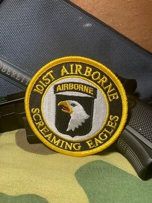 ミリタリー合衆国陸軍 US ARMY 第101空挺師団 Air Borne アイロンワッペン PM0178