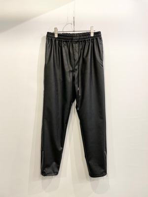 T/f G3 tech leather zip track pants - black